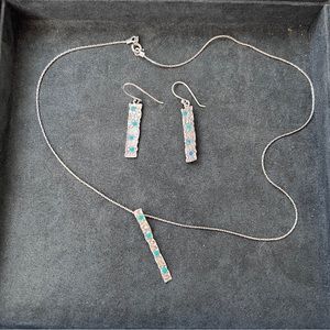 Sterling silver and abalone SET
